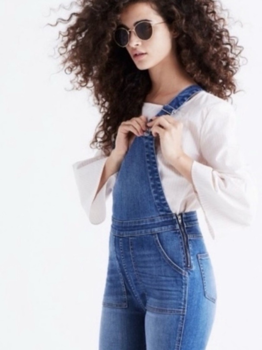 MADEWELL Skinny Overalls Drop Hem in Indigo Wash - M - Picture 9 of 15